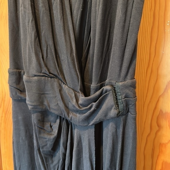All Saints Black Sleeveless Nova Wrap Above the Knee Dress Size 4 - Picture 4 of 5